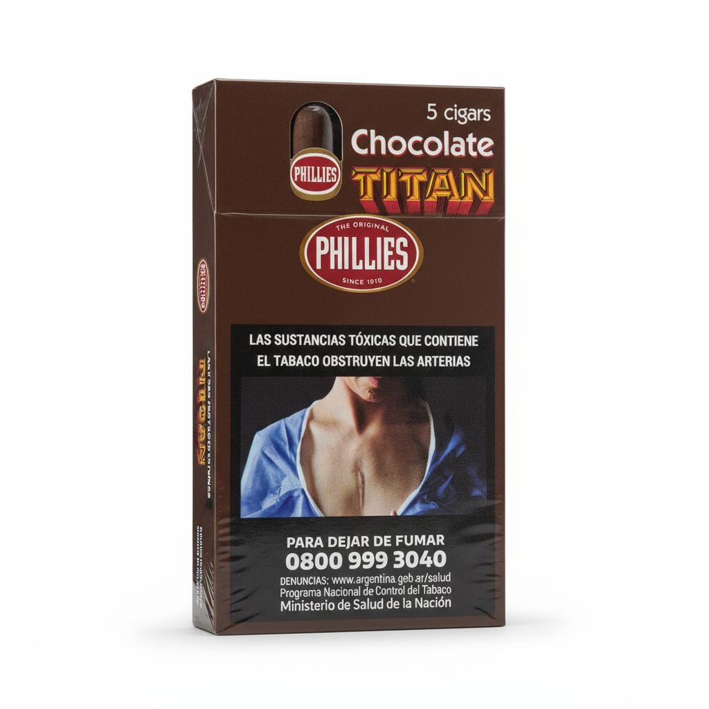 Phillies Titan Choco x un. (Cajita x 5 cigarros)